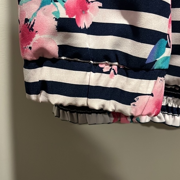 ALIA PLUS STRIPES FLORAL LIGHT JACKET WOMEN SIZE 2X - Picture 6 of 10